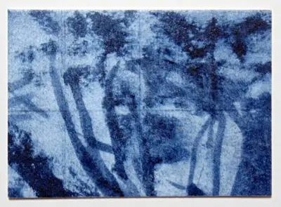 Washi and Indigo Ink original art ACEO #3 aceo art card thumbnail 1