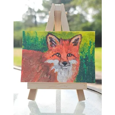 Red Fox aceo art card thumbnail 1