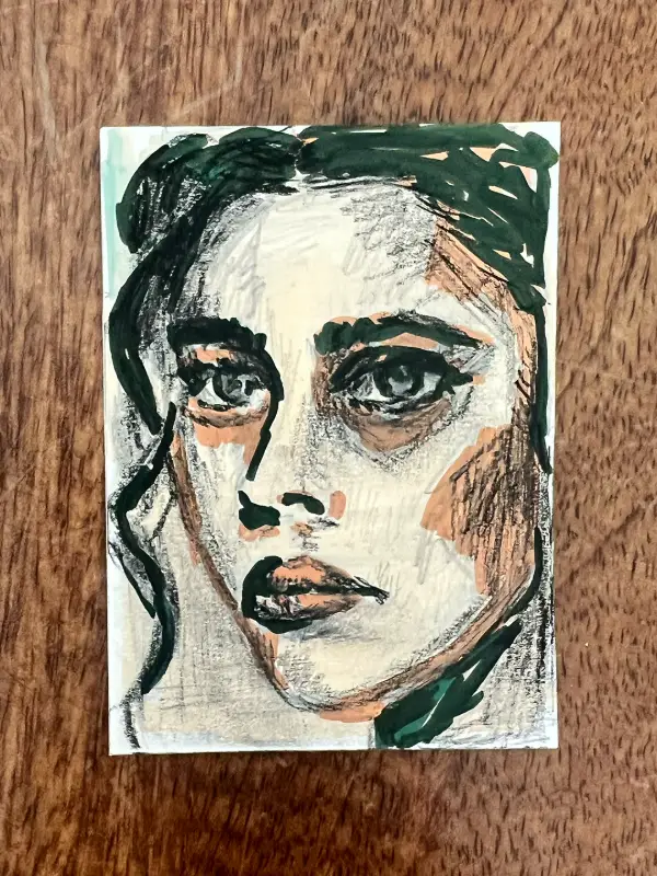 Untitled Portrait aceo art card