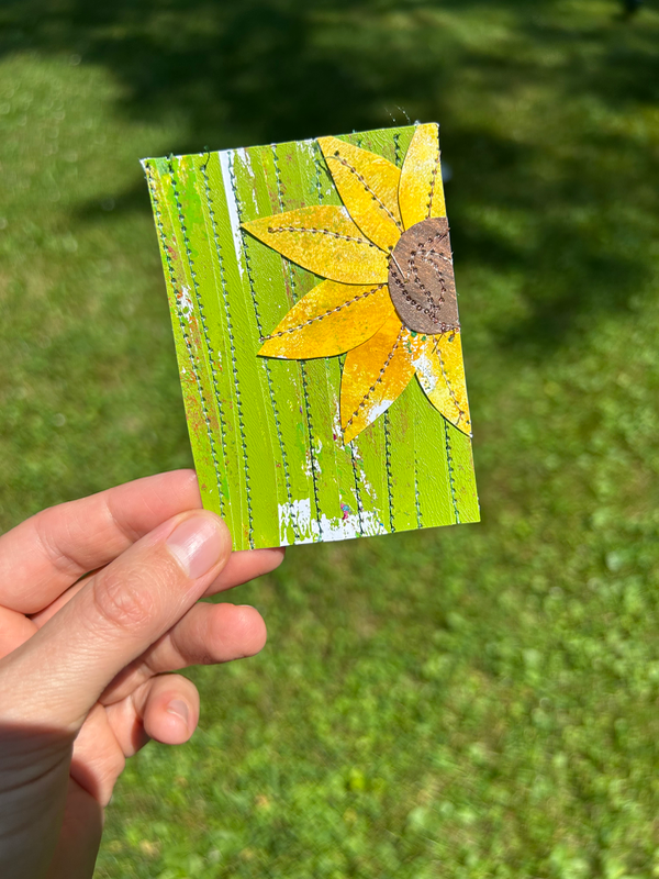 Sunny Sunflower Bloom aceo art card
