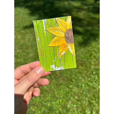 Sunny Sunflower Bloom aceo art card thumbnail 1