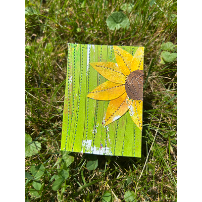 Sunny Sunflower Bloom aceo art card thumbnail 2