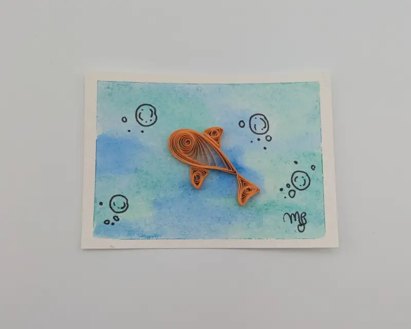 Little fish aceo art card