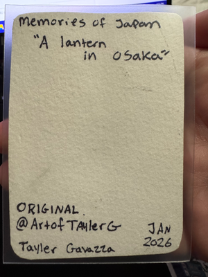 A Lantern In Osaka aceo art card thumbnail 2