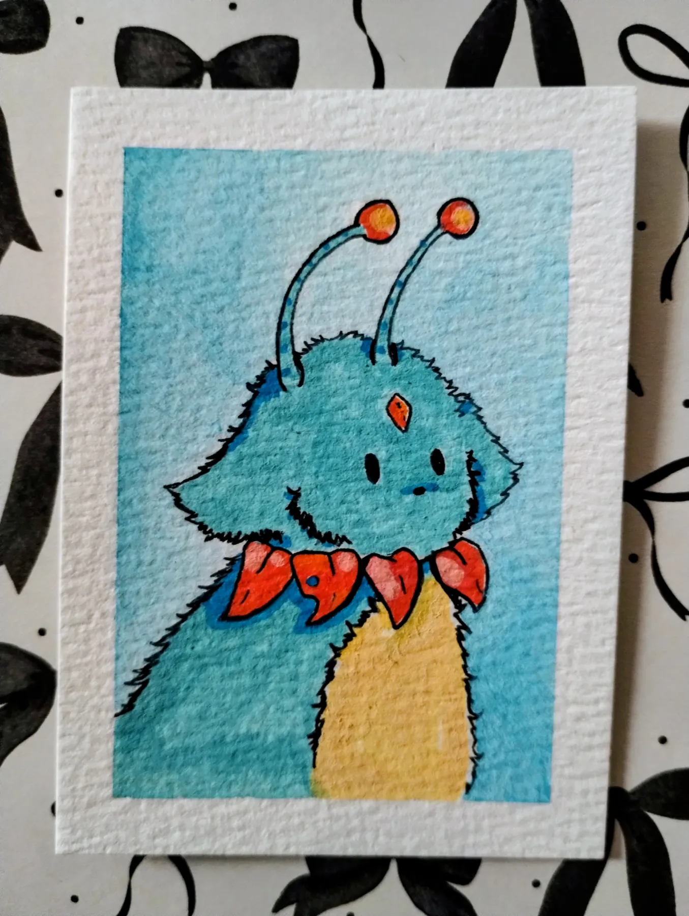 Flora-Blu aceo art card