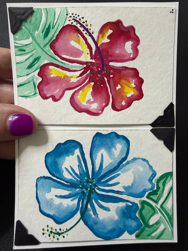 Tropical Bloom aceo art card