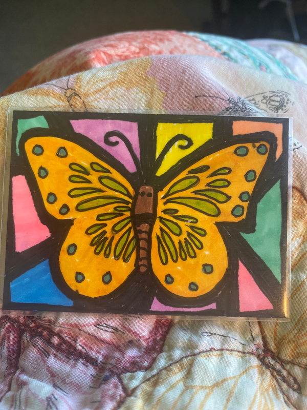 Beautiful Butterfly aceo art card
