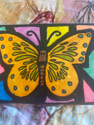 Beautiful Butterfly aceo art card thumbnail 2