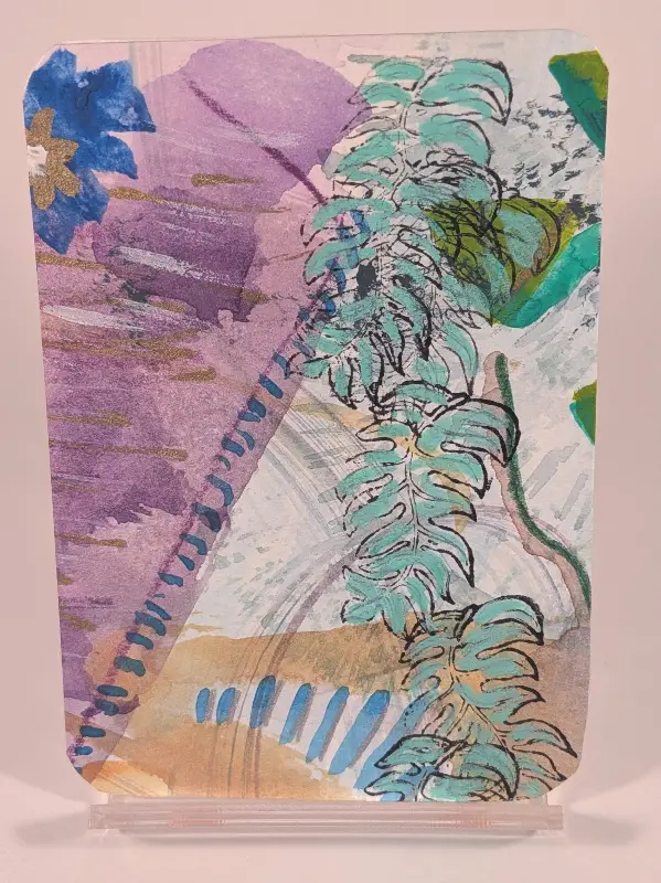 Botanical painting #49 aceo art card