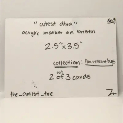 cutest diva - card No. 9 aceo art card thumbnail 2