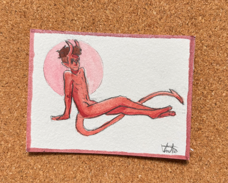 Cherry Cola aceo art card