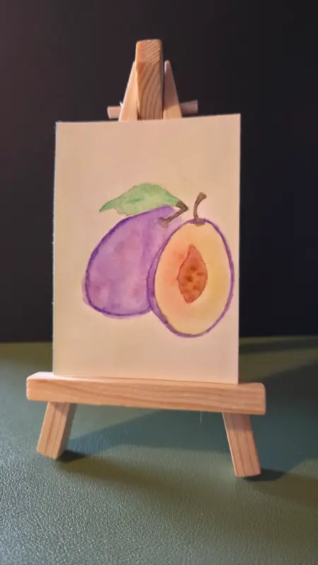 A little fruity: Plum aceo art card