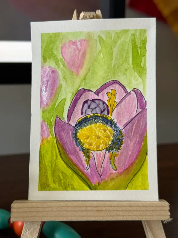 Drunk Bee Series No.2 of 3 aceo art card