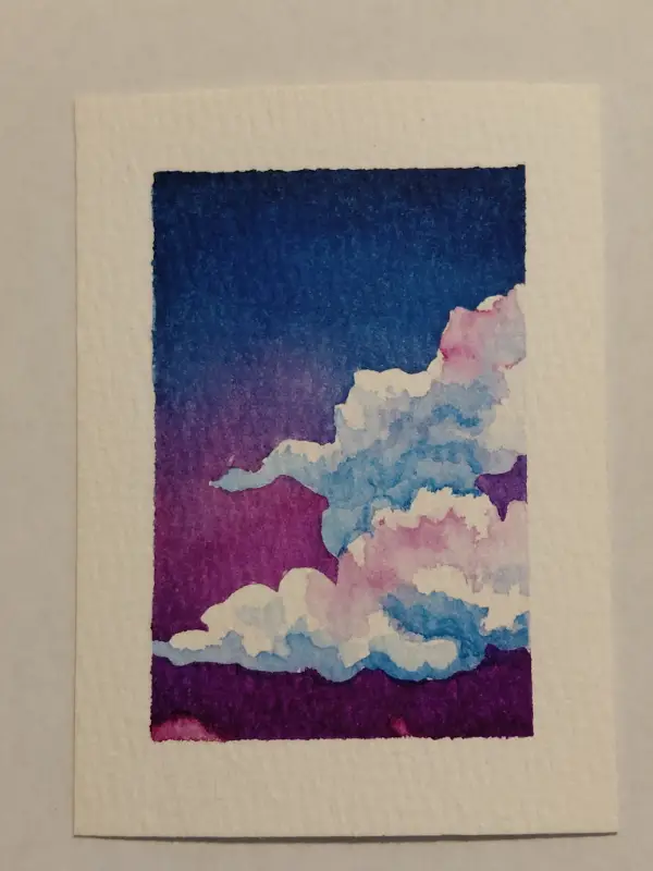 Mystical night #1 aceo art card