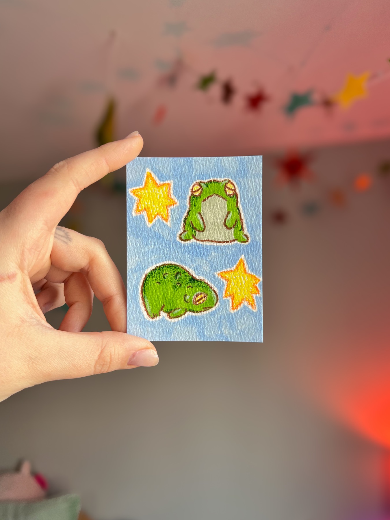 Toad Party aceo art card