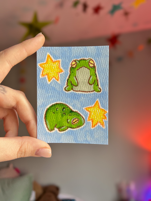 Toad Party aceo art card thumbnail 2