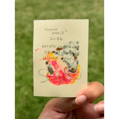Lava Snail aceo art card thumbnail 2
