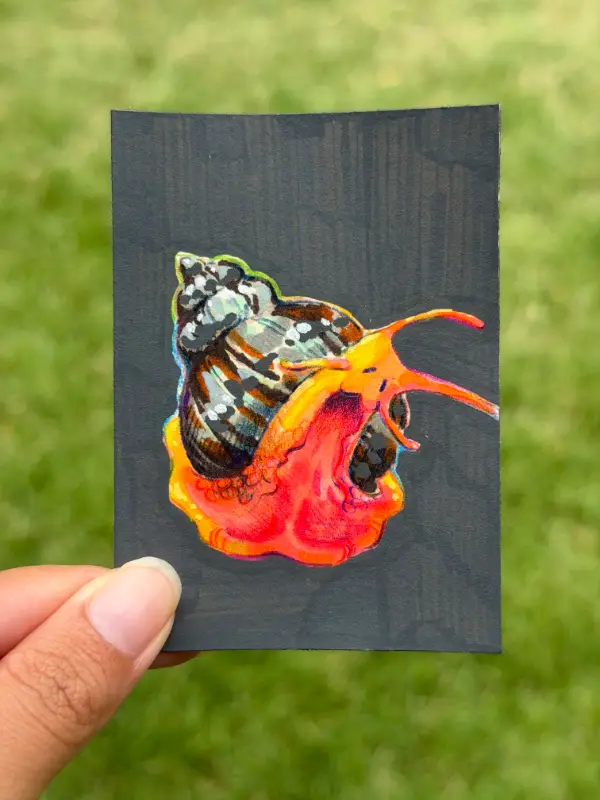 Lava Snail aceo art card