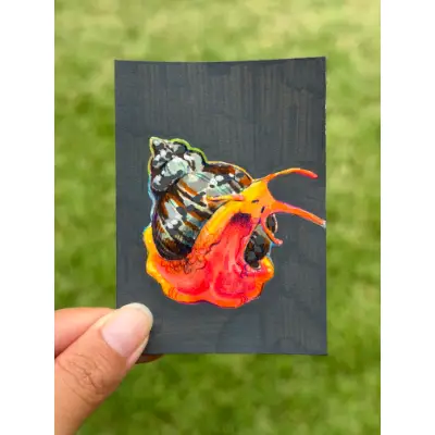 Lava Snail aceo art card thumbnail 1