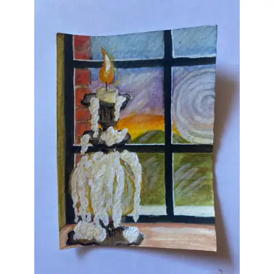 The Study No. 2 aceo art card thumbnail 1