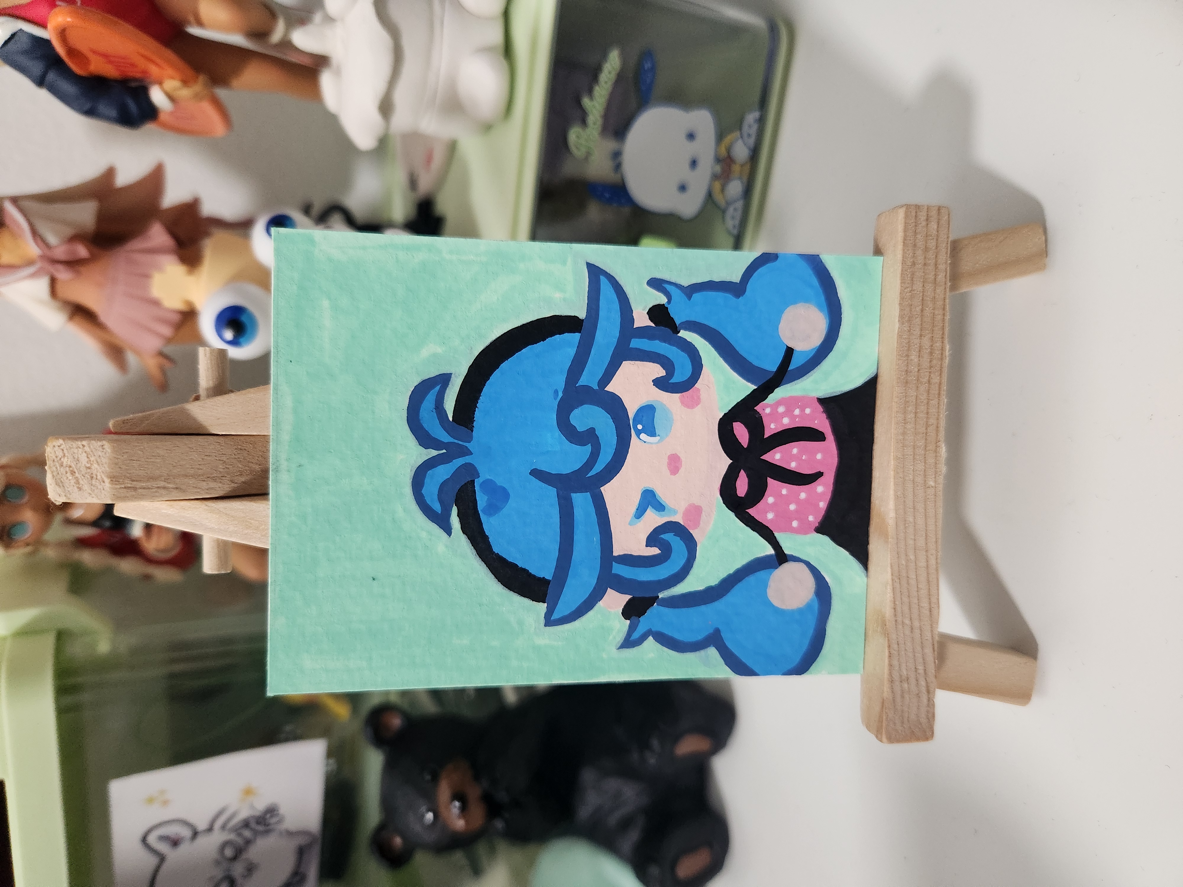 Winky Miku aceo art card