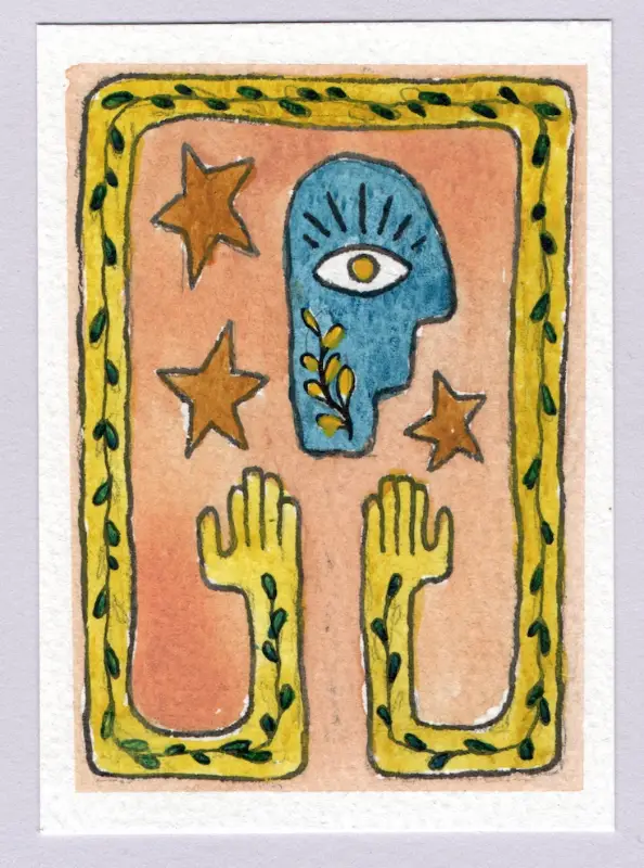 Folkish #3 aceo art card