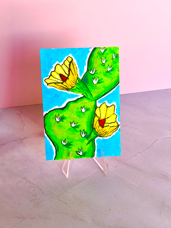 Yellow Bloom aceo art card