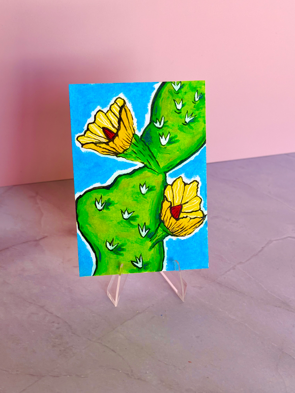 Yellow Bloom aceo art card