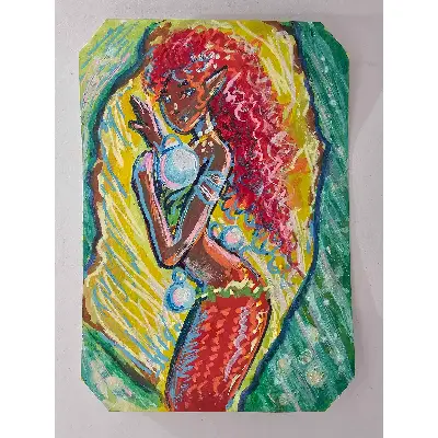 Gathering Pearls aceo art card thumbnail 1