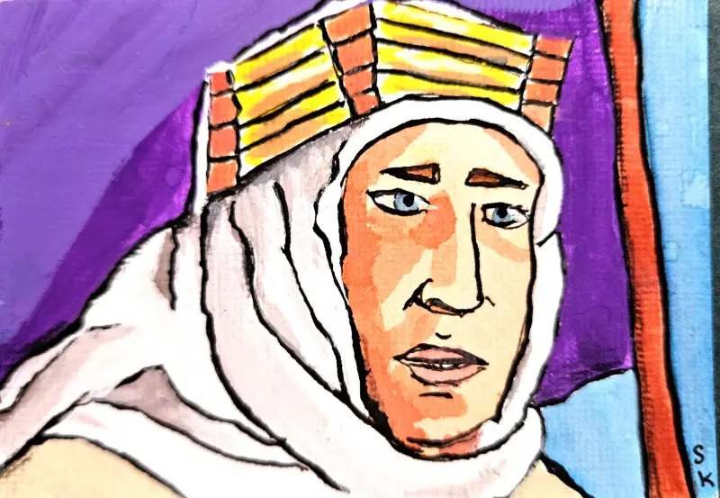 Peter O'Toole as Lawrence of Arabia aceo art card