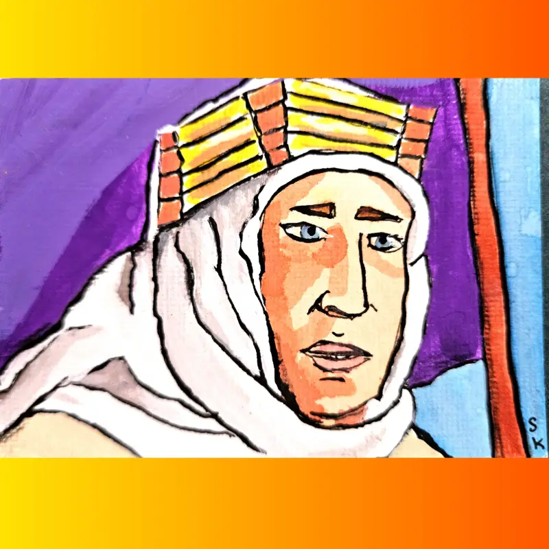 Peter O'Toole as Lawrence of Arabia aceo art card