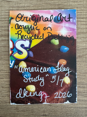 American Flag Study 5/7 aceo art card thumbnail 4