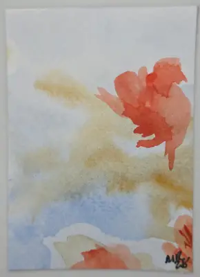 Orange Chicken 2/3 aceo art card thumbnail 1