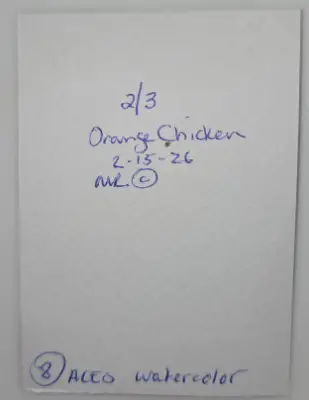 Orange Chicken 2/3 aceo art card thumbnail 2