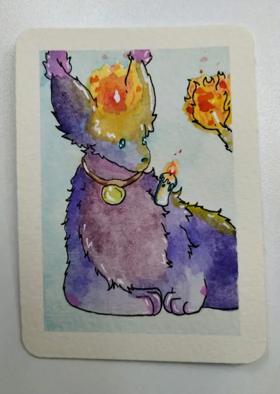 Candle Light aceo art card