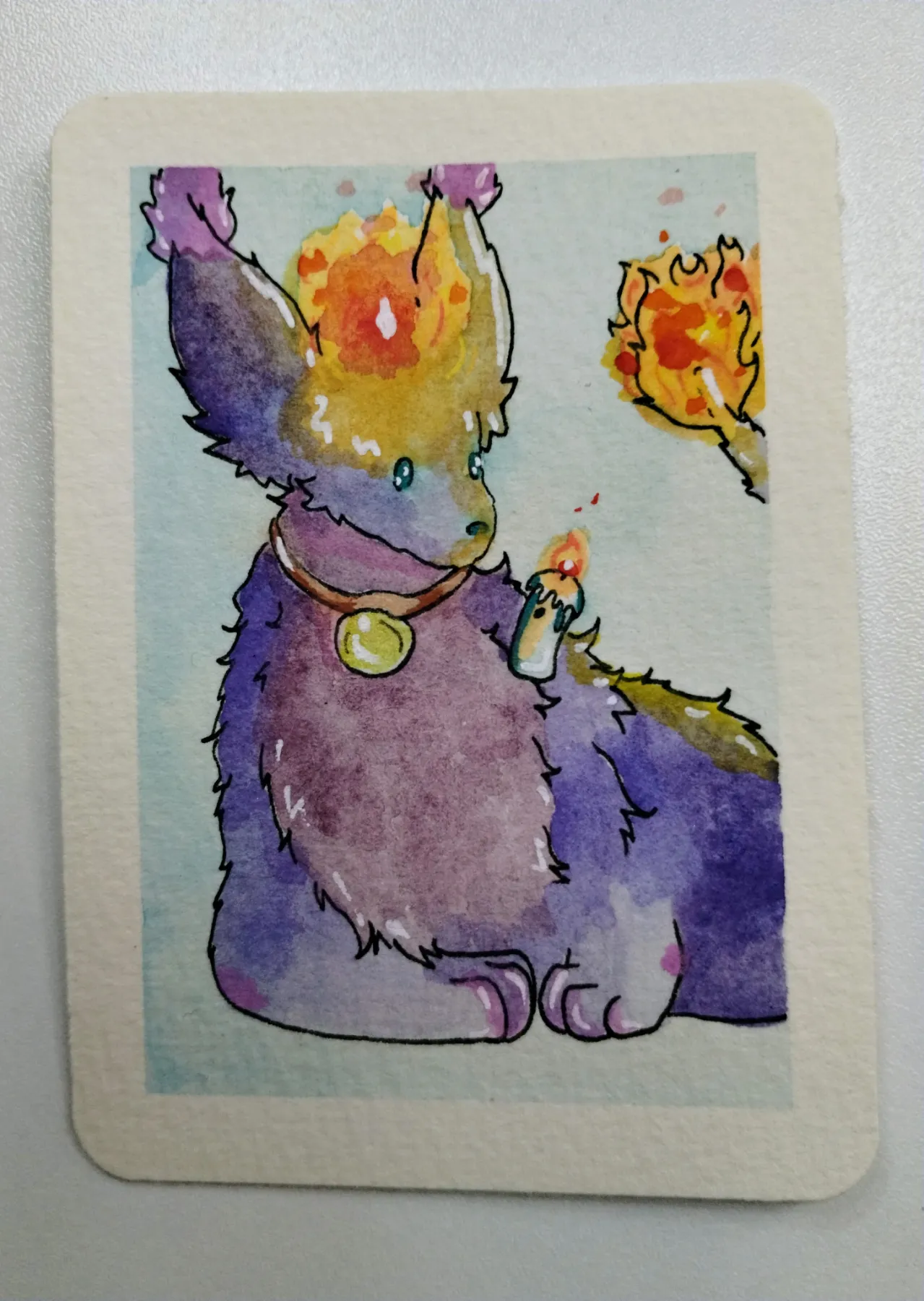 Candle Light aceo art card