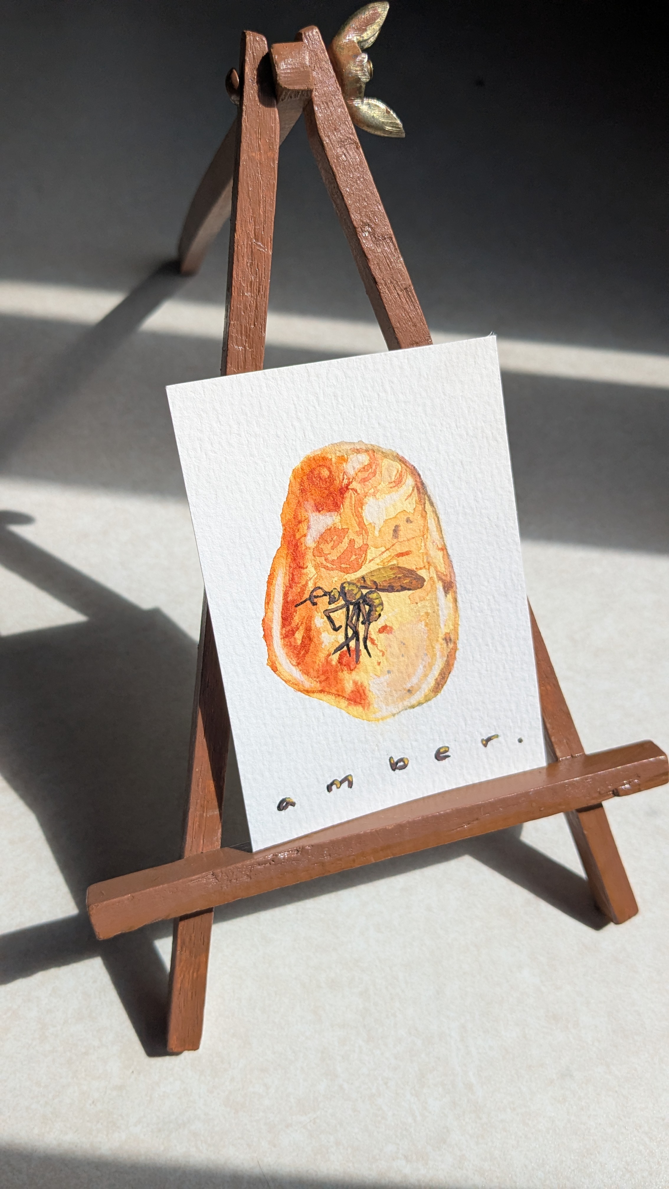 Amber aceo art card thumbnail 1