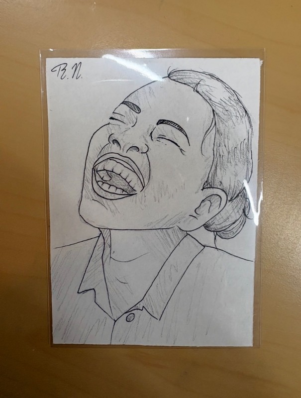 Laughing Woman aceo art card