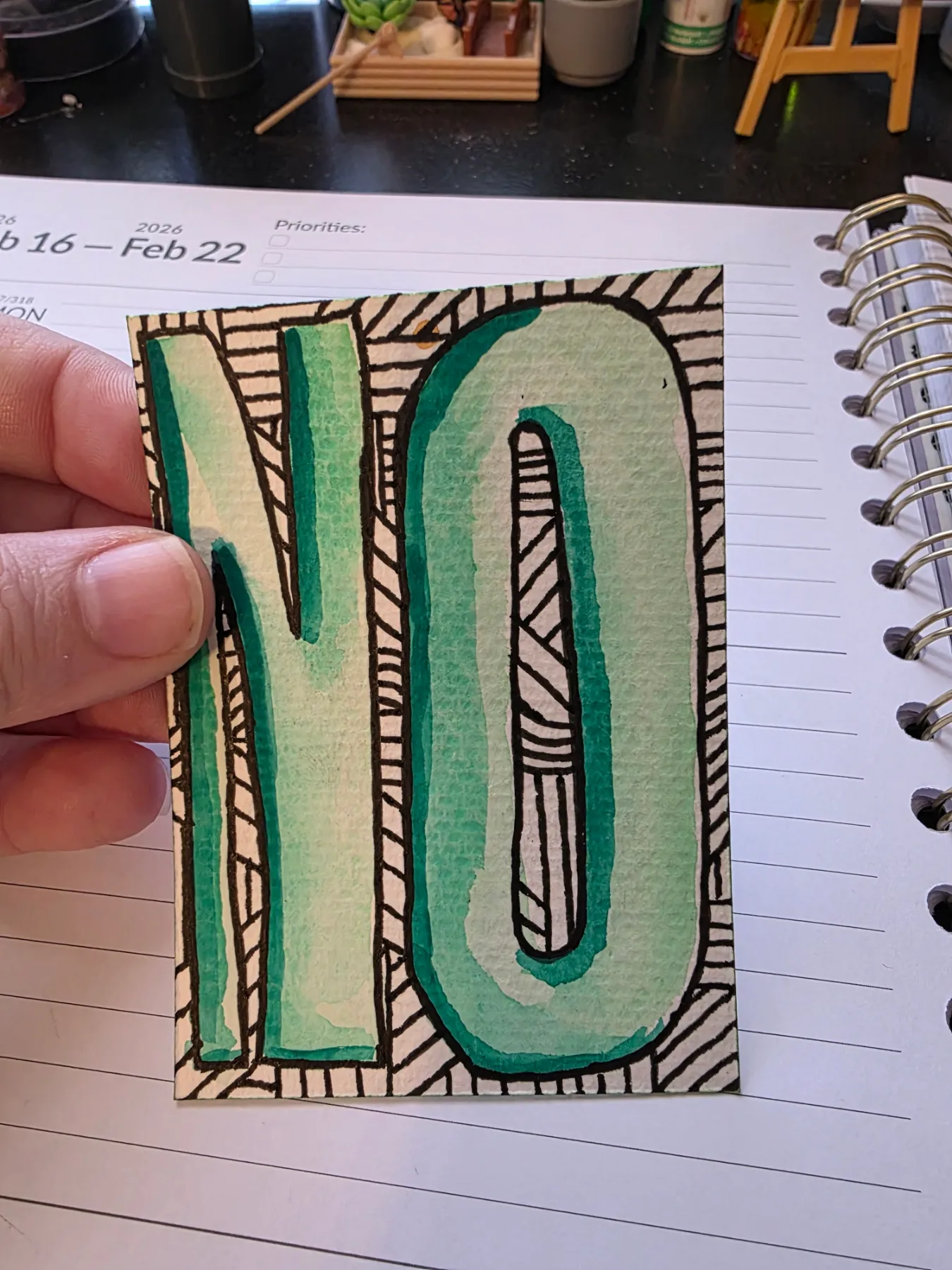 No v. On aceo art card