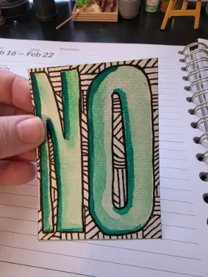 No v. On aceo art card thumbnail 1