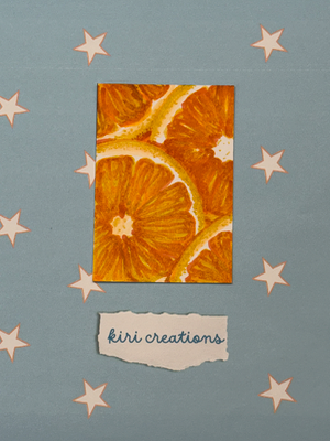 citrus delight aceo art card thumbnail 1