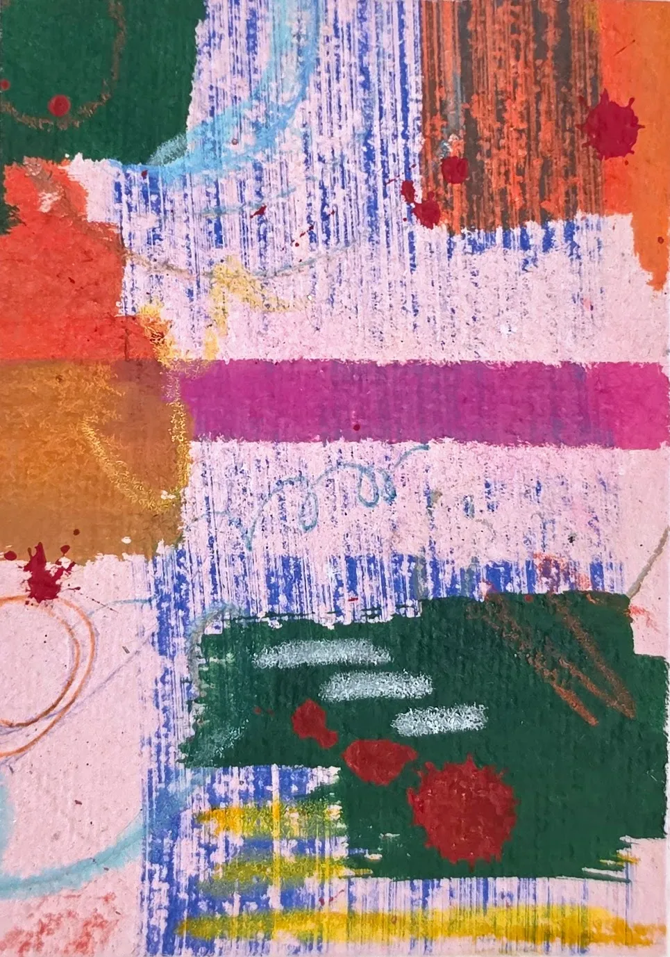 Abstract Original ACEO aceo art card