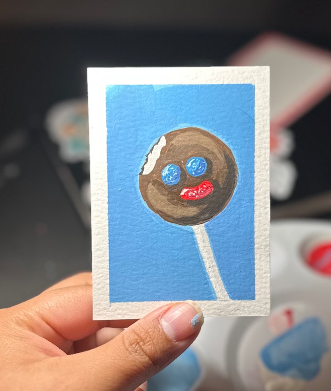 ACEO Original Paleta Payaso Mexican Candy aceo art card