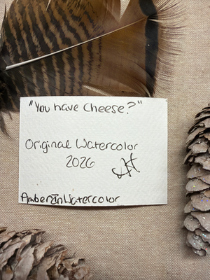 Cute begging German Shepherd ACEO by AmberInWatercolor aceo art card thumbnail 2