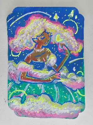 Nebula Princess aceo art card thumbnail 1
