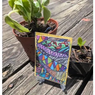 Circus Illusions aceo art card thumbnail 1