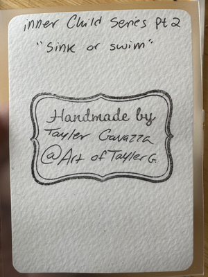 Sink or Swim aceo art card thumbnail 2