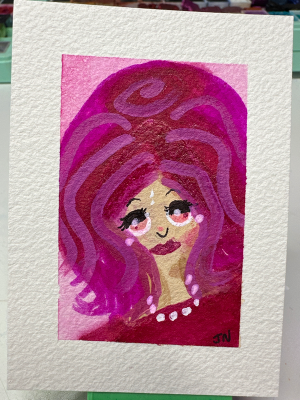 Peg aceo art card
