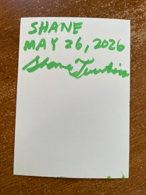 Figure in Green ACEO OOAK by Shane Terentieva aceo art card thumbnail 2