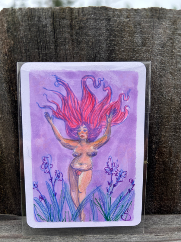 Thank Goddess I’m FAT aceo art card